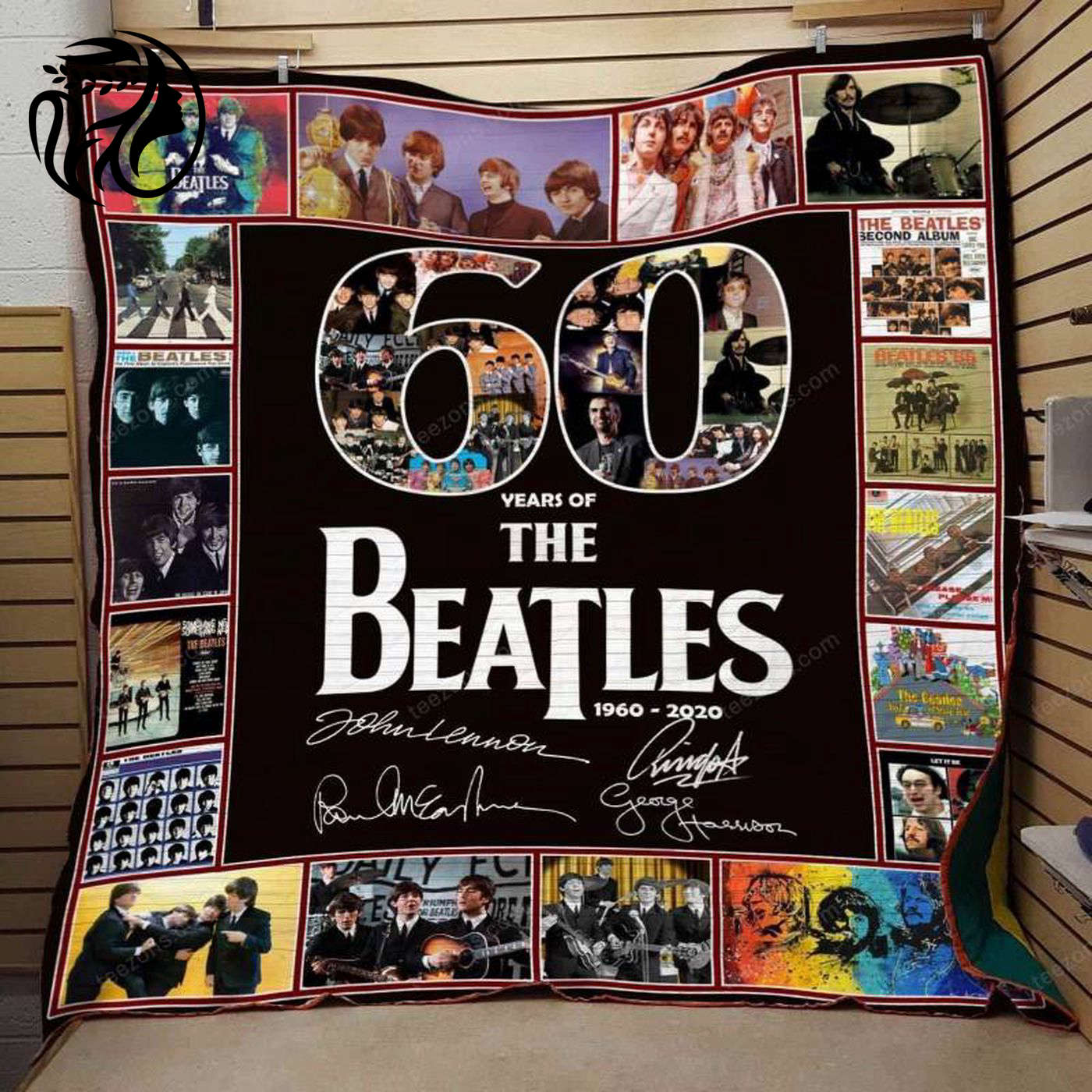 Cozy up with The Beatles Blanket TH0607 Quilt – Premium Quilted Bedding for Music Lovers