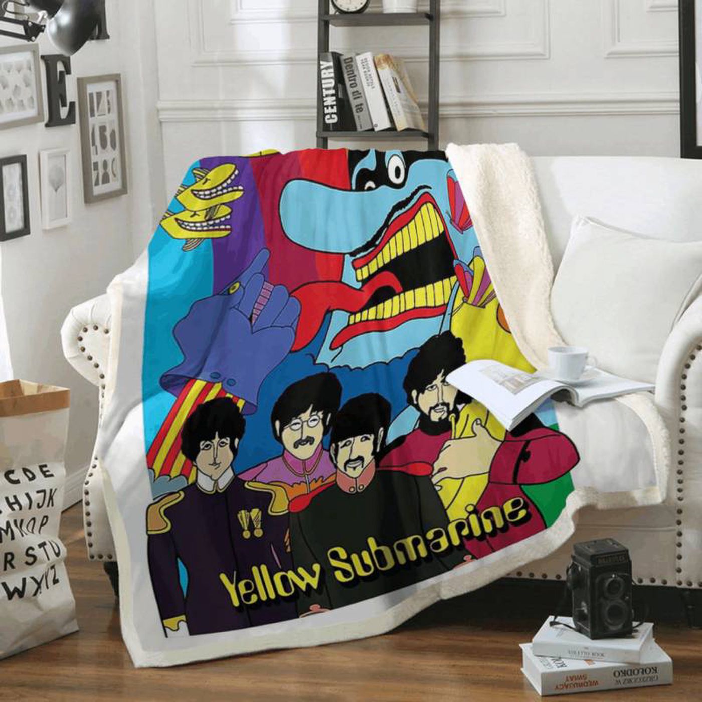 Beatles Fans Fleece Blanket: The Beatles Collage Art Design – Perfect Gift for Music Lovers!