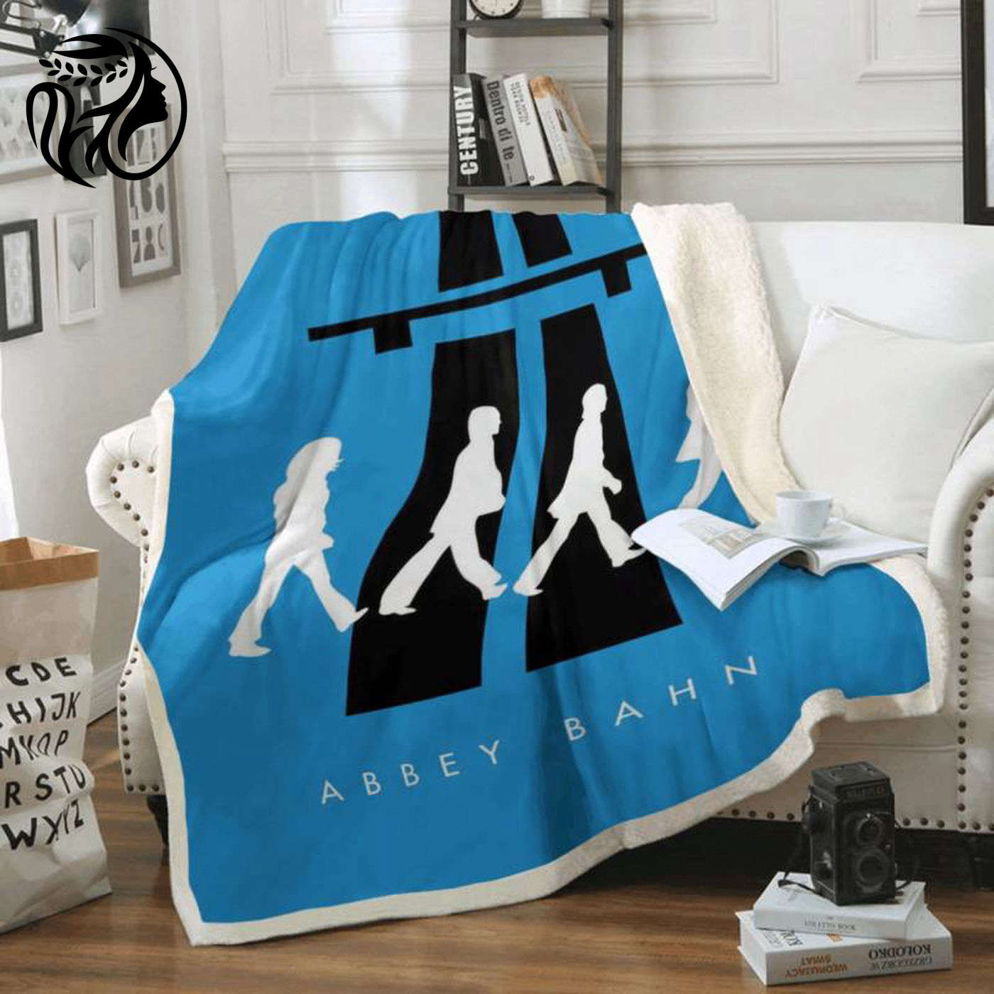 The Beatles Abbey Bahn Mash-up Fleece Blanket: Cozy Up in Iconic Cover Art!