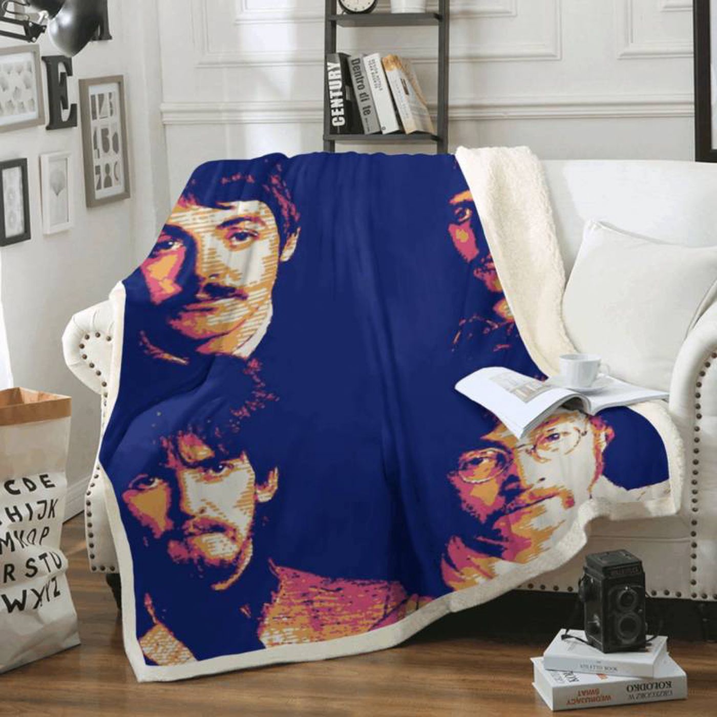 The Beatles Here Comes the Sun Fleece Blanket – Song Art Design for Music Lovers