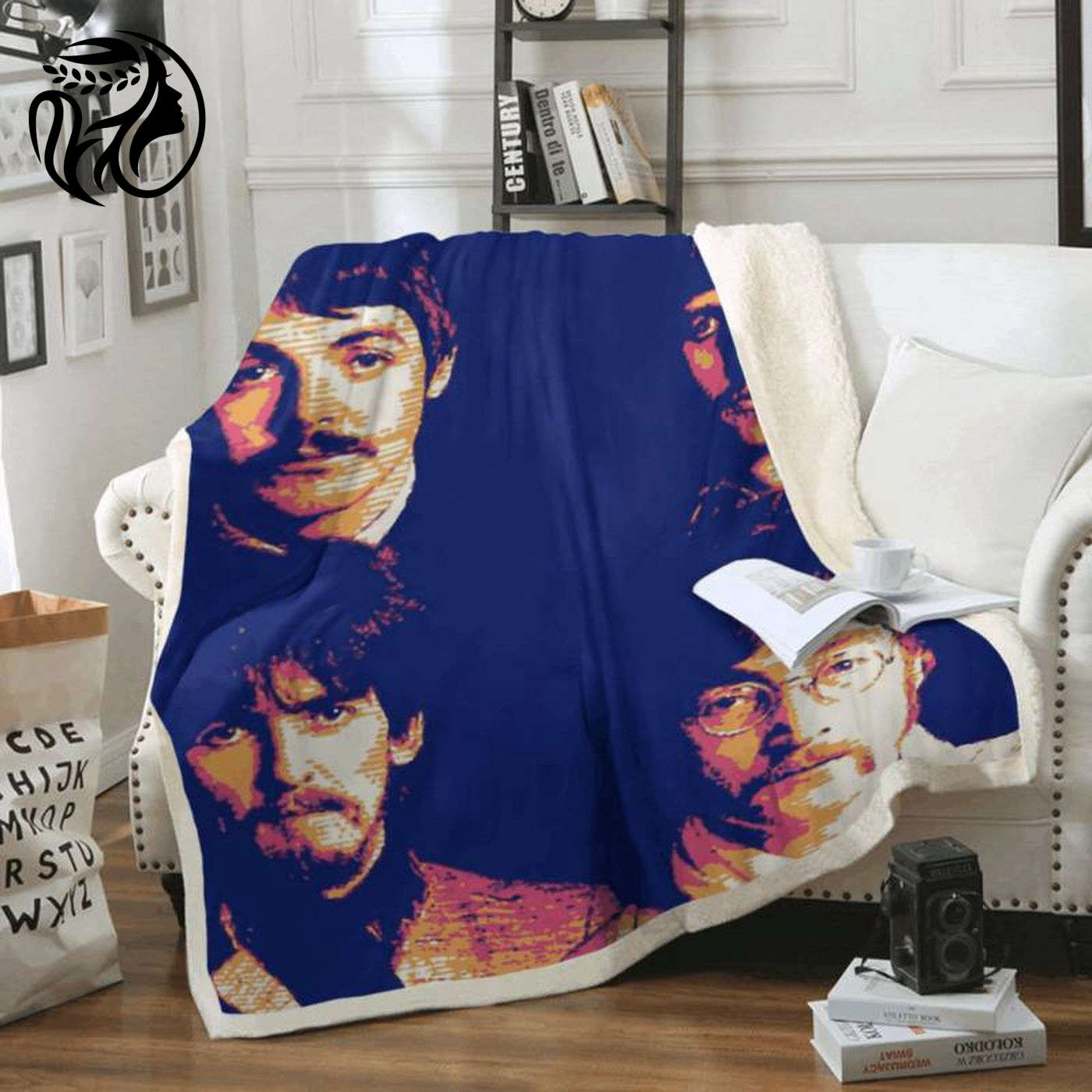 The Beatles Here Comes the Sun Fleece Blanket – Song Art Design for Music Lovers