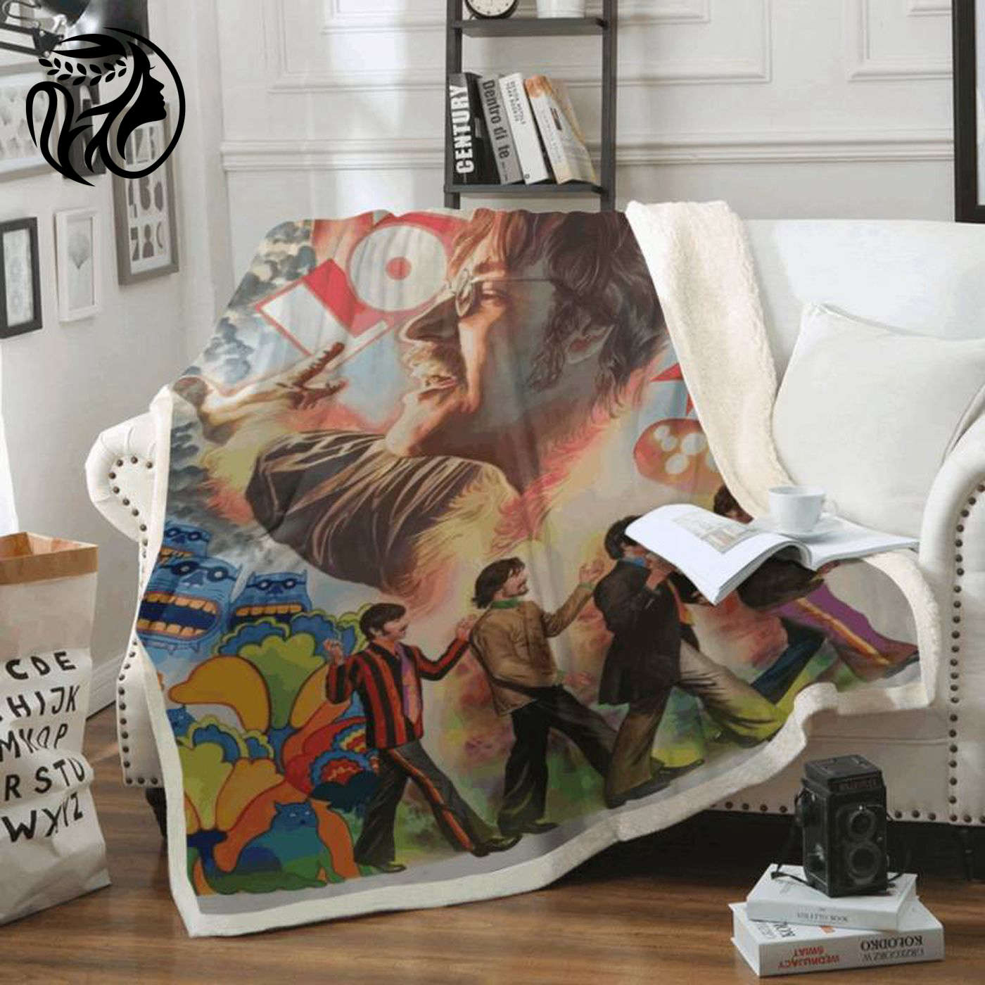 The Beatles Hire Comic Art Fleece Blanket: Perfect Gift for Fans