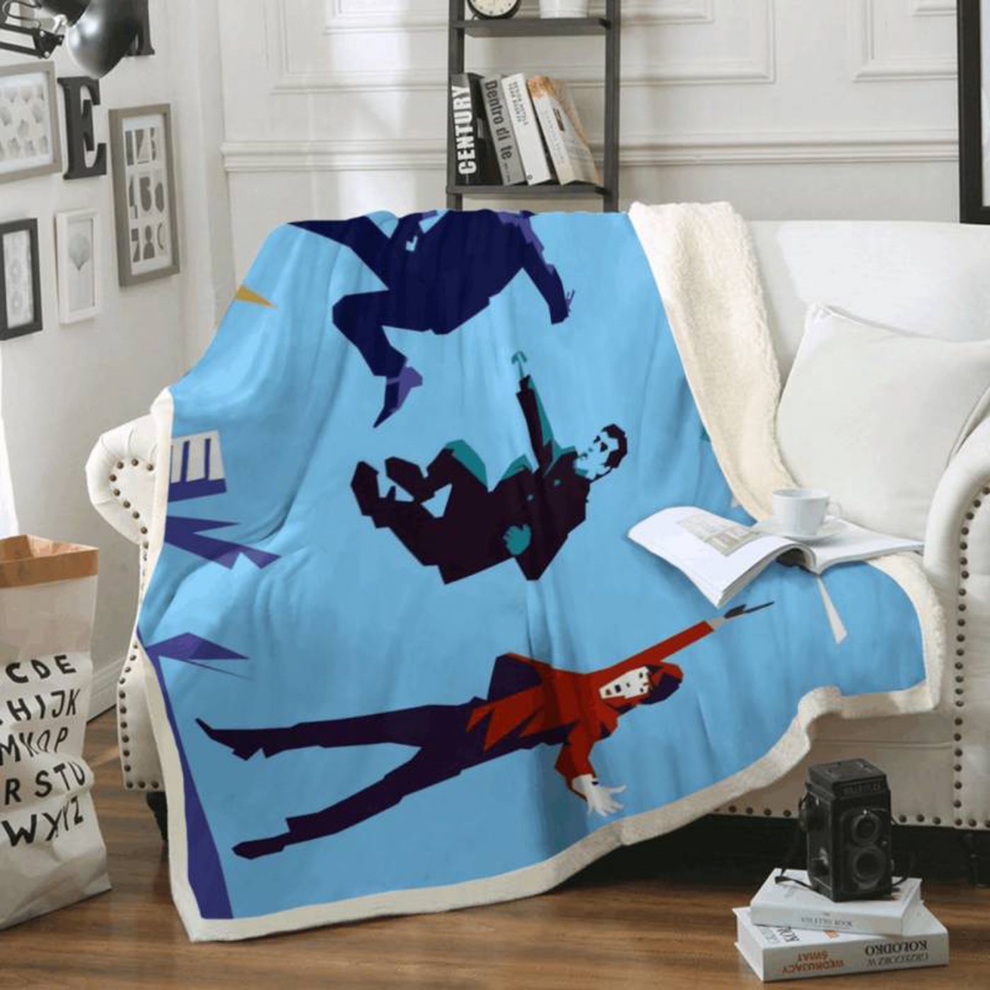 The Beatles in Action Fleece Blanket: English Rock Band Merchandise for Cozy Music Lovers