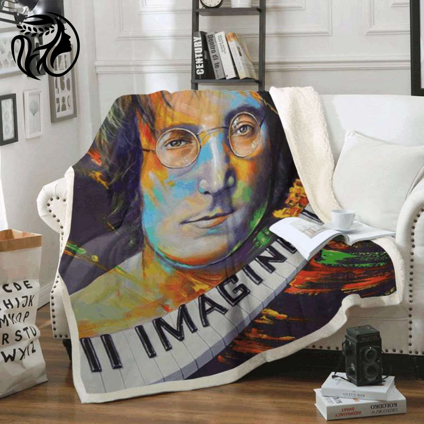 Imagine Art Fleece Blanket: The Beatles John Lennon Song Tribute – Cozy and Stylish Home Décor
