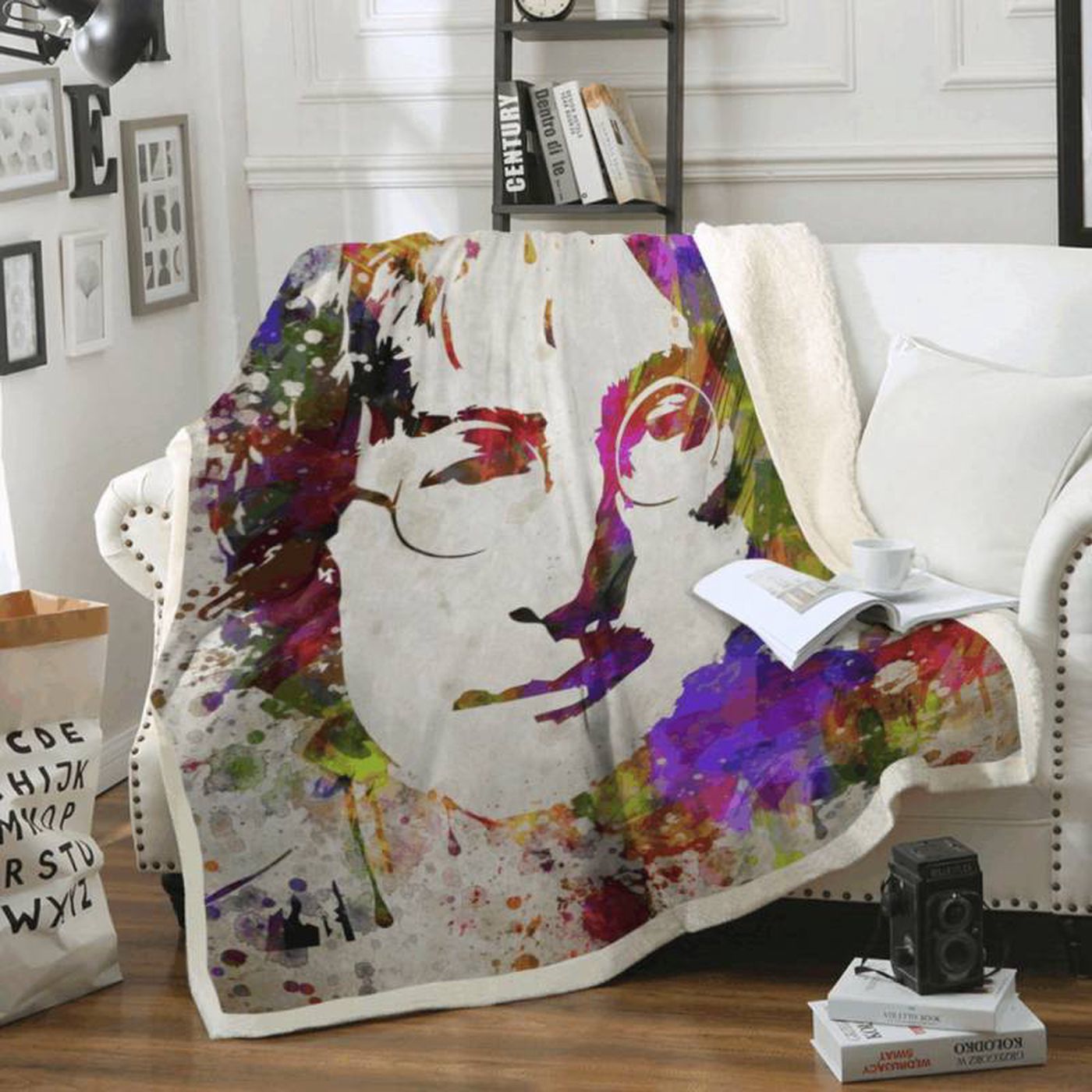 Rock Band Legend John Lennon Fleece Blanket The Beatles 1960 Merchandise