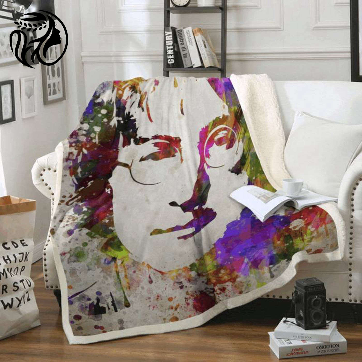 Rock Band Legend John Lennon Fleece Blanket The Beatles 1960 Merchandise