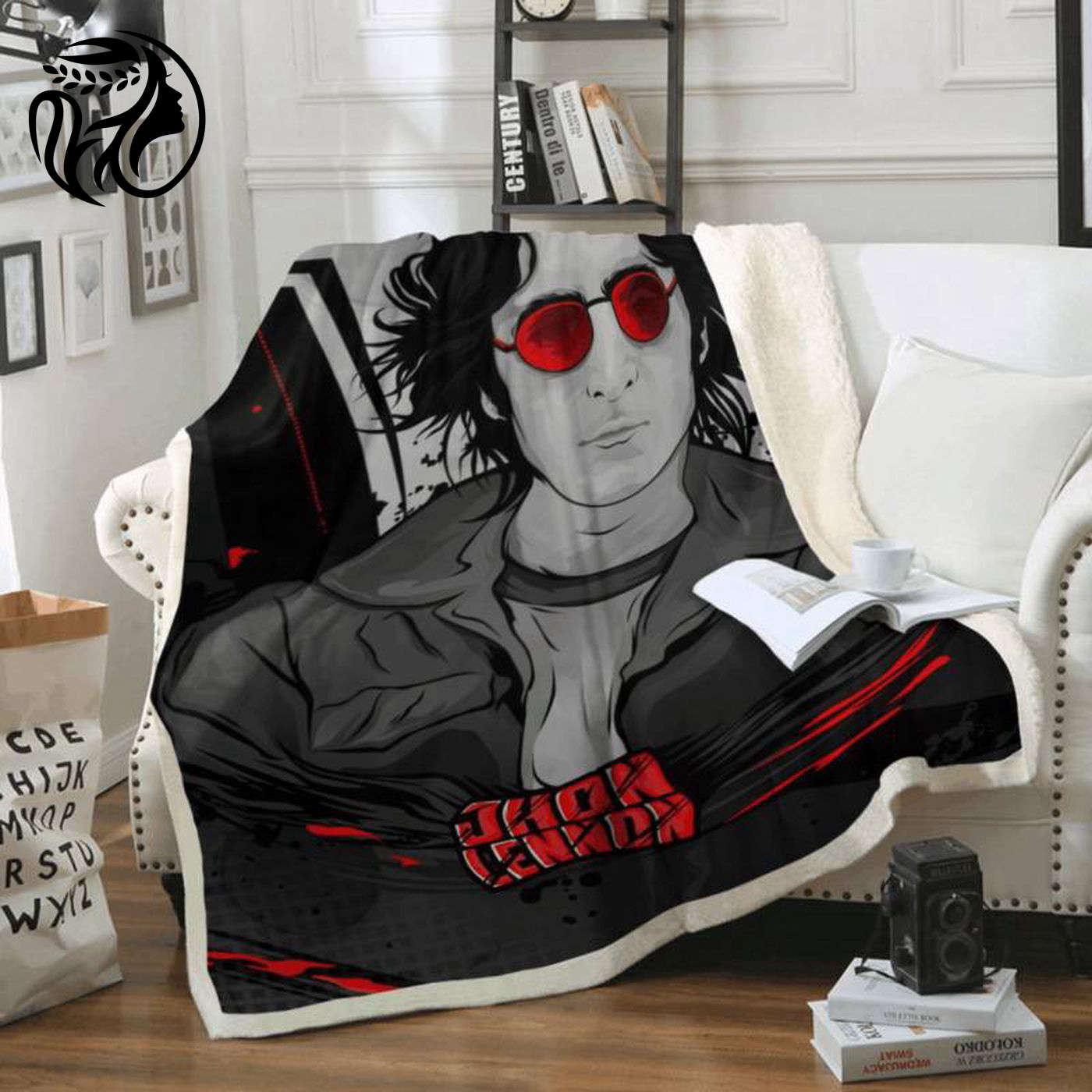 John Lennon Beatles Rock Band Legend Art Fleece Blanket: Cozy Tribute to Music Icons!