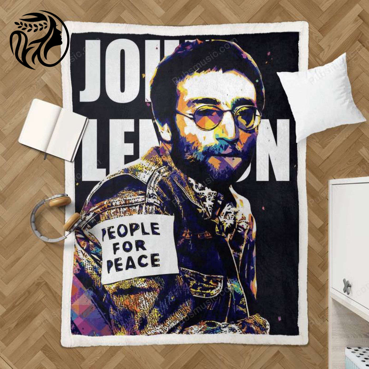 The Beatles John Lennon Legend Sherpa Fleece Blanket – Cozy Tribute for Fans