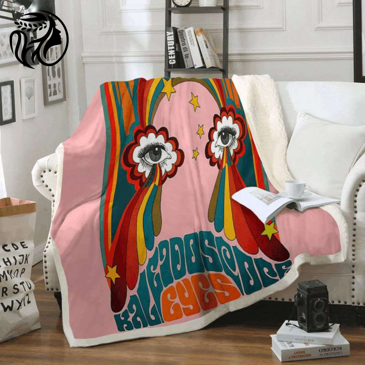 The Beatles Lucy In The Sky Fleece Blanket – Kaleidoscope Eyes Design for Ultimate Comfort!