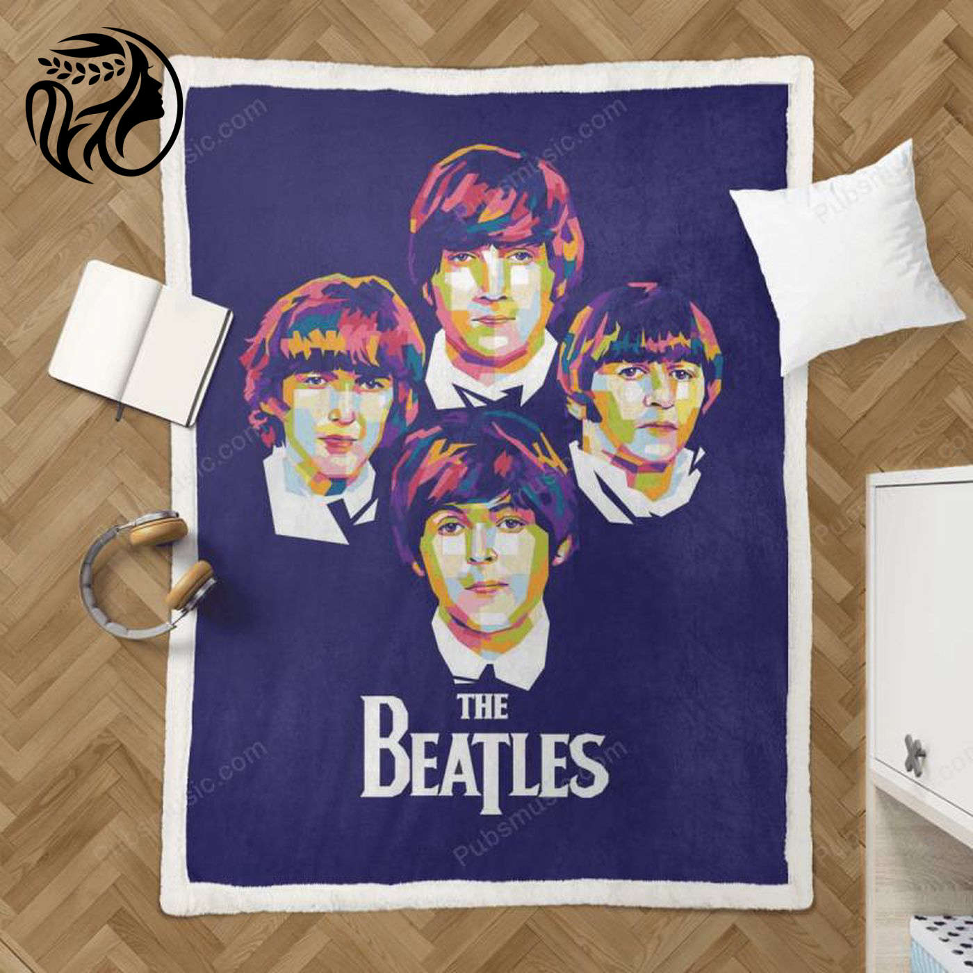 The Beatles Sherpa Fleece Blanket: Cozy Up with Iconic Musician Prints