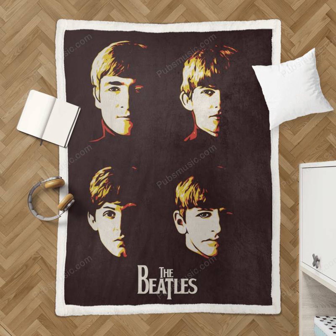 The Beatles Musicians Sherpa Fleece Blanket – Cozy Tribute to the Legendary Band!