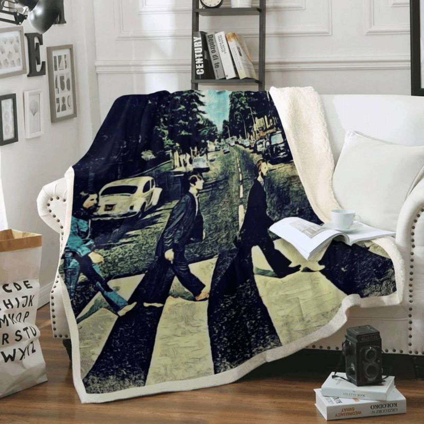 Get Cozy with The Beatles: On Abbey Road Art Fleece Blanket – A Must-Have for Music Lovers!