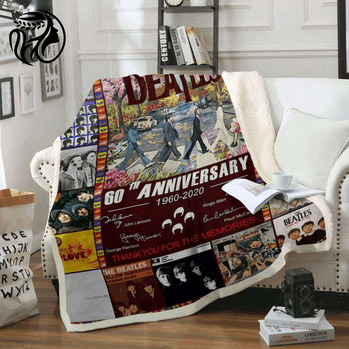 Experience The Beatles on Abbey Road: Fan Art Fleece Blanket – Cozy & Stylish Tribute!