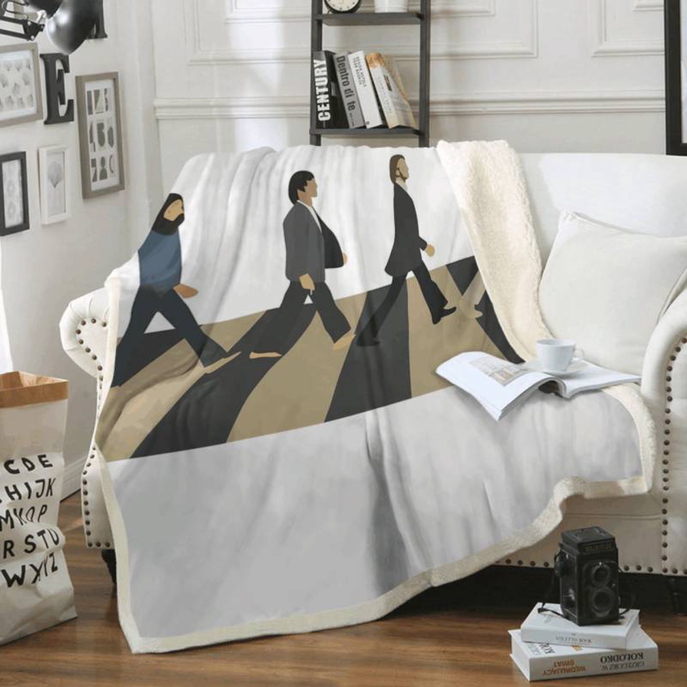 Beatles On Abbey Road: Official Members Art Fleece Blanket