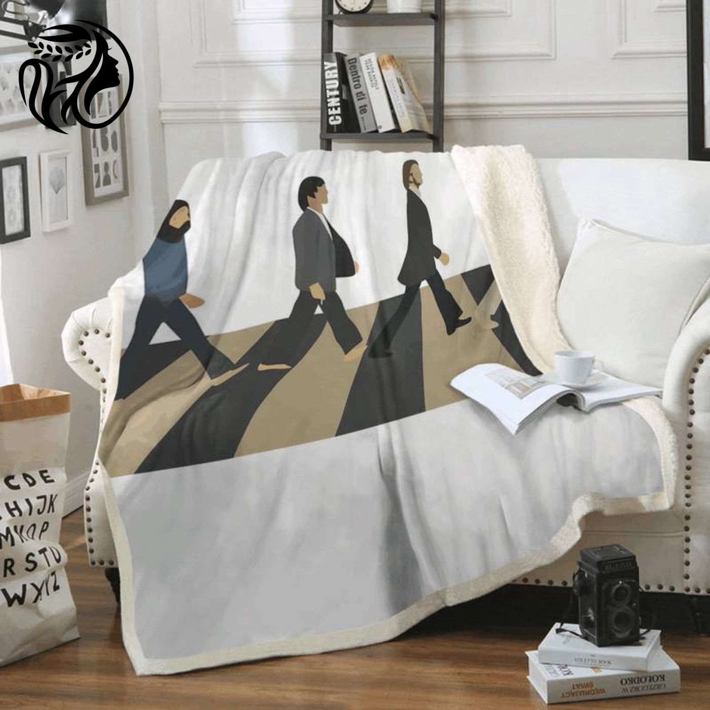 Beatles On Abbey Road: Official Members Art Fleece Blanket