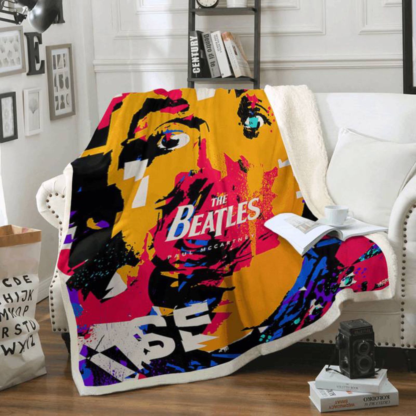 Cozy Beatles Paul McCartney Art Songs Fleece Blanket – Perfect for Fans!