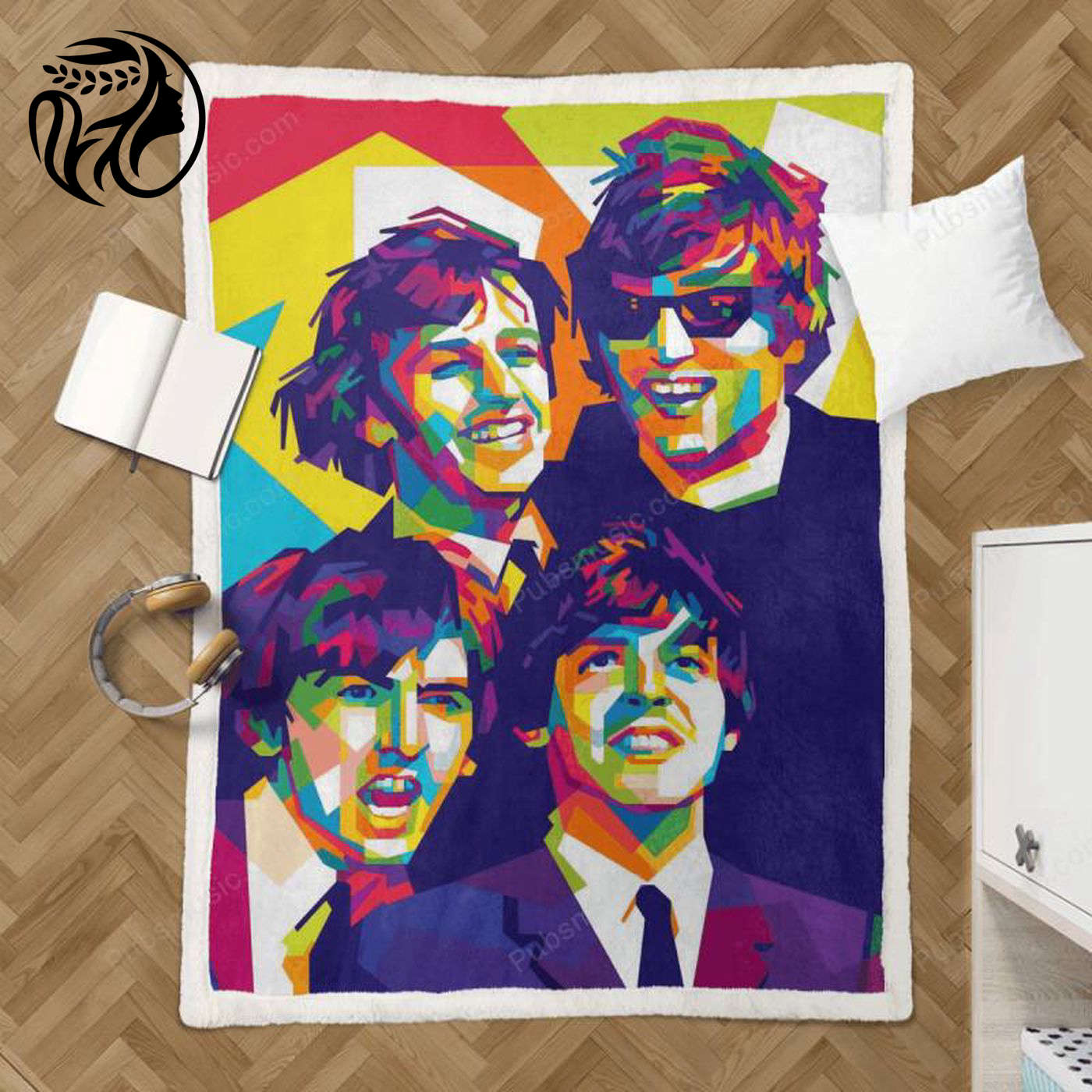 The Beatles Pop Art Sherpa Fleece Blanket – Famous People Cozy & Stylish