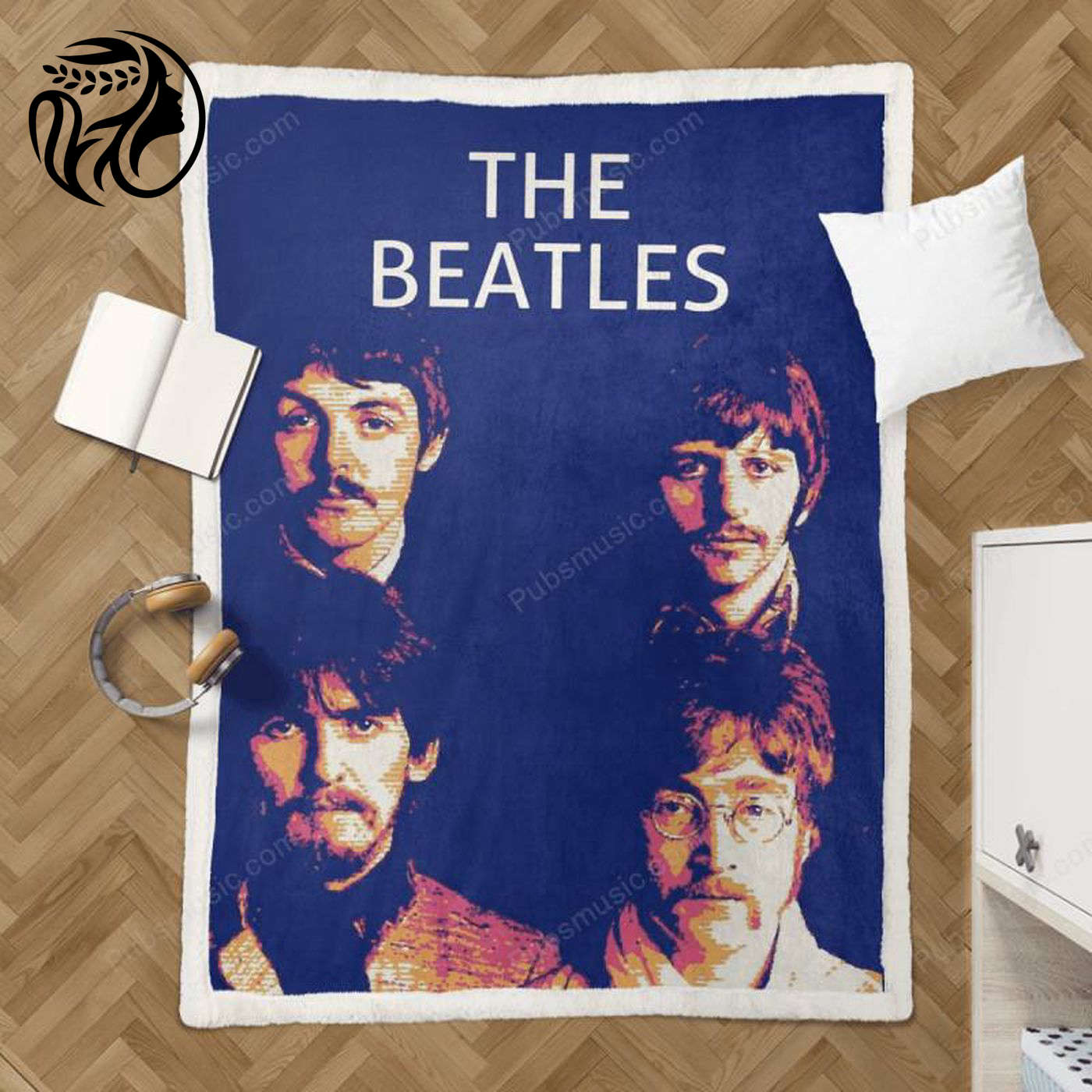The Beatles Pop Art Sherpa Fleece Blanket – Vibrant & Cozy Collectible for Beatles Fans