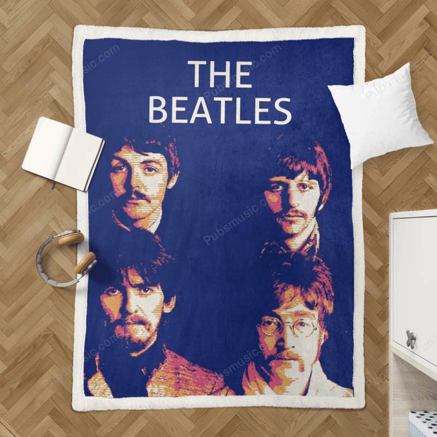The Beatles Pop Art Sherpa Fleece Blanket – Vibrant & Cozy Collectible for Beatles Fans