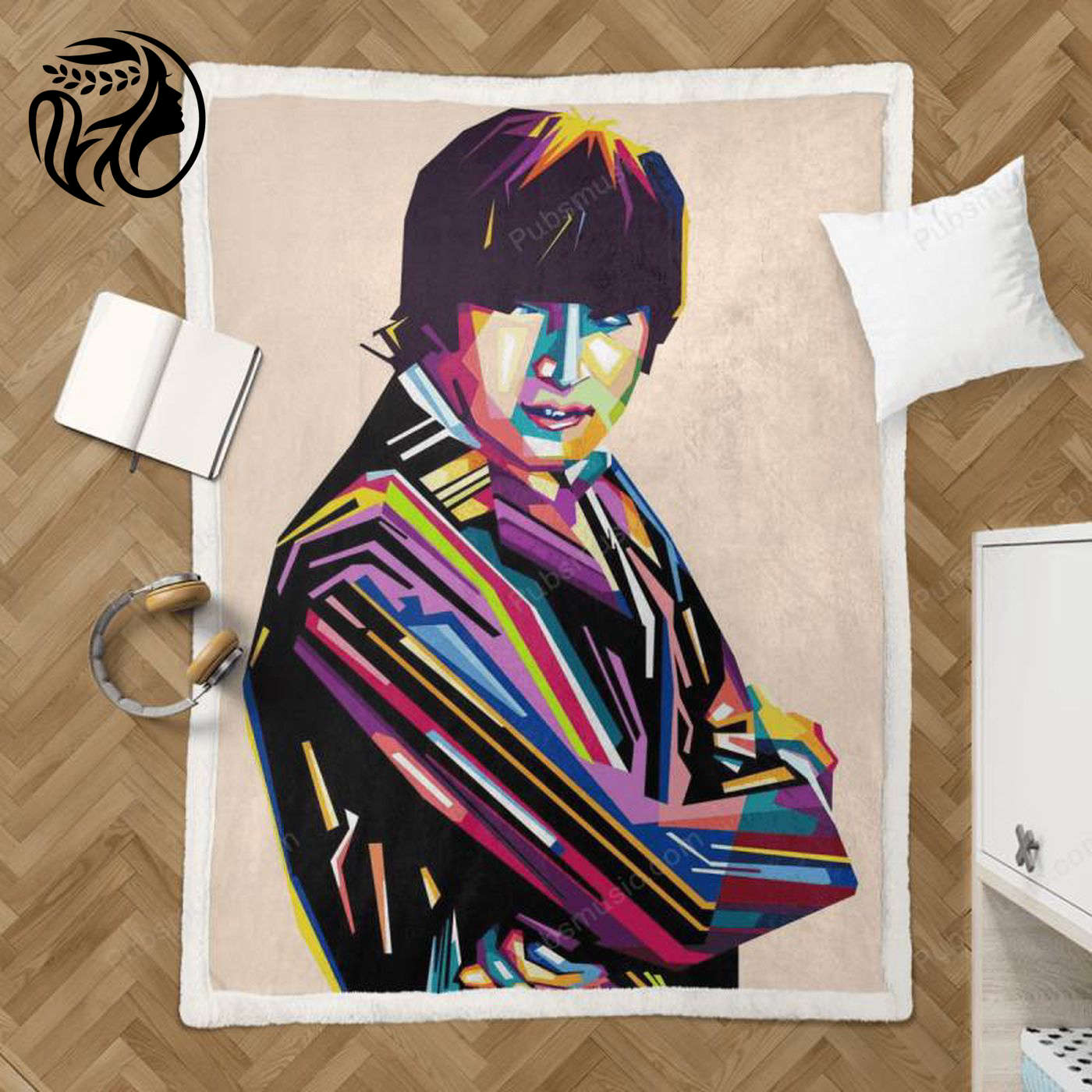 Iconic Beatles Portrait: Best Pop Art People Sherpa Fleece Blanket