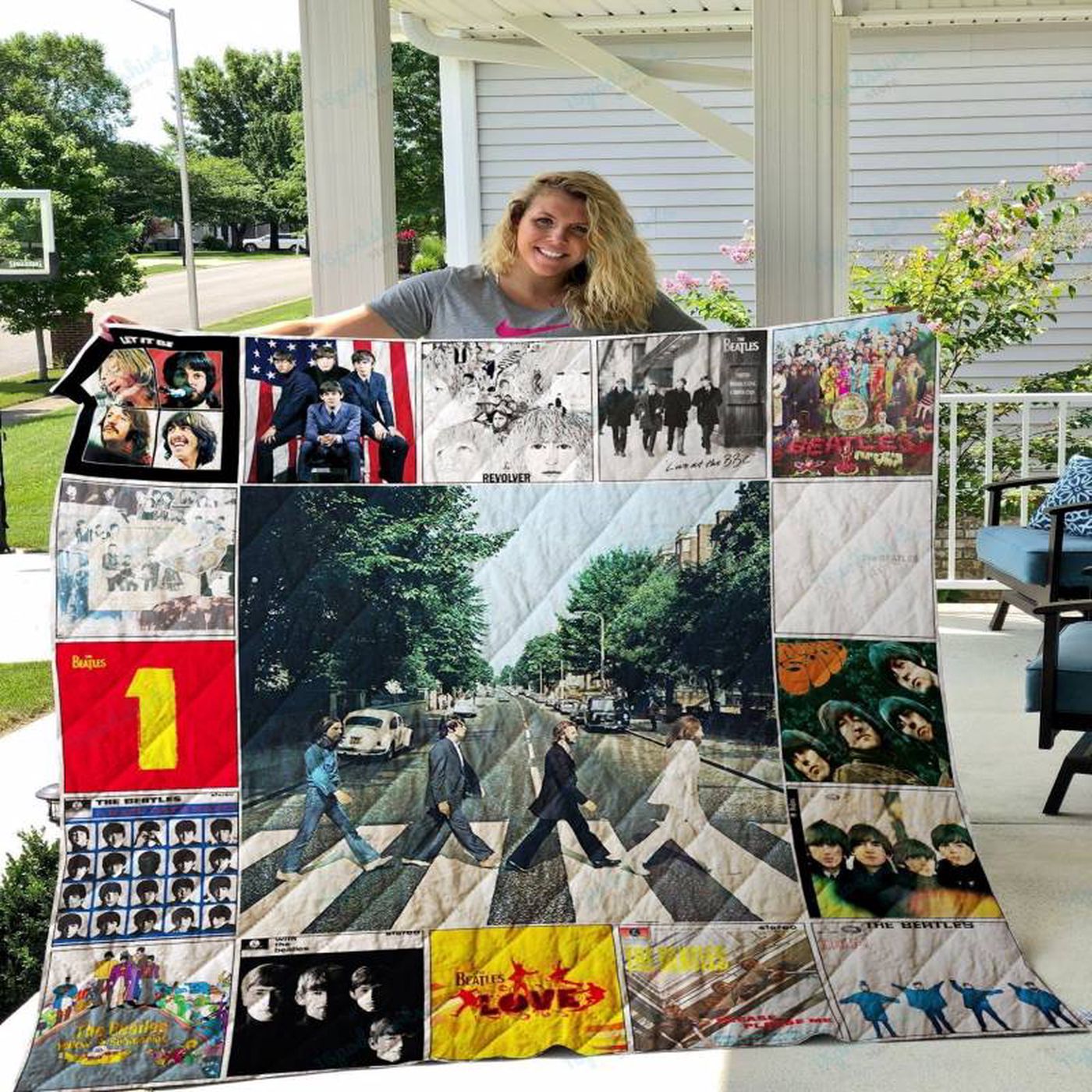 Beatles Quilt Blanket 01178: Cozy Up with Iconic Band Memorabilia!