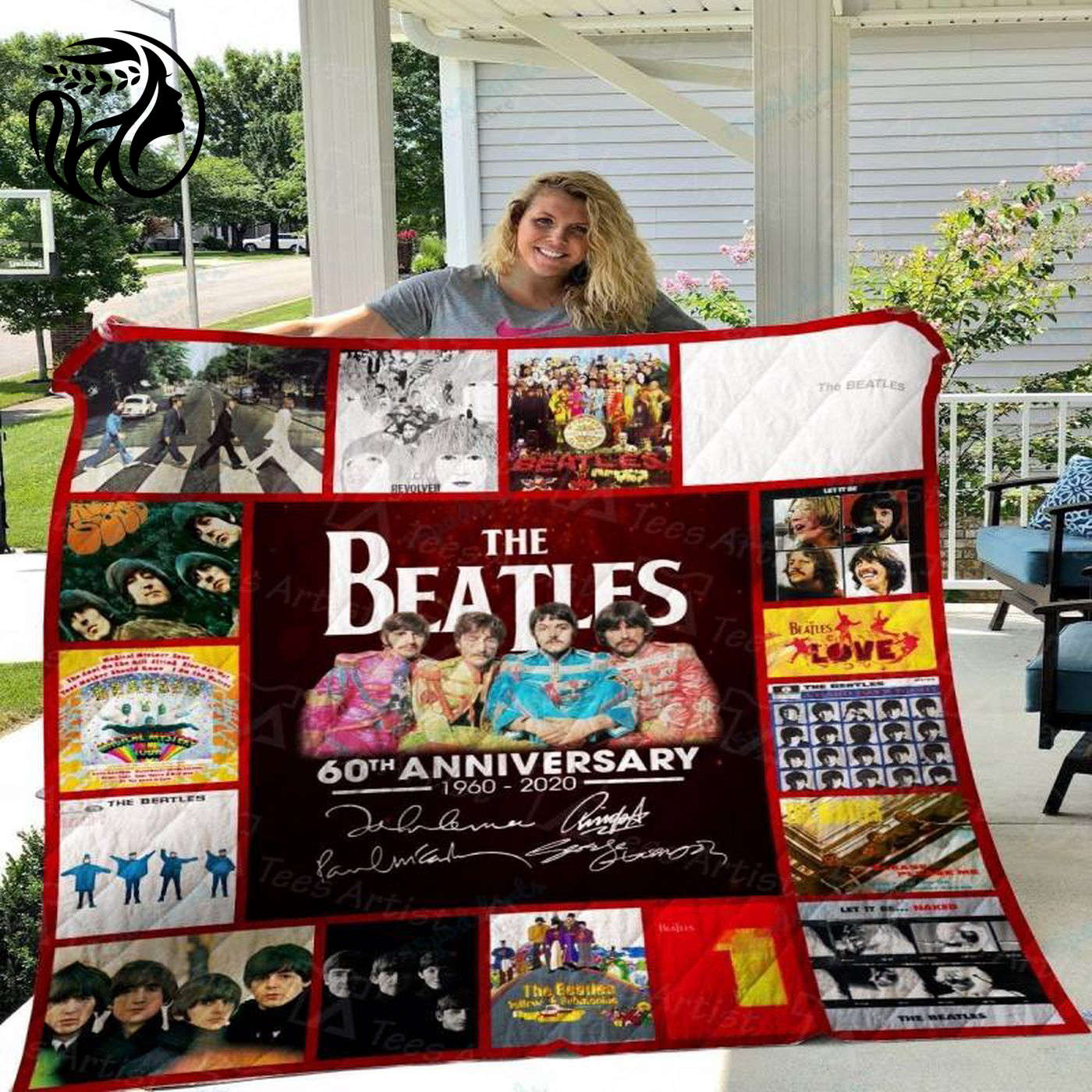 Vintage Beatles Quilt Blanket: Cozy Up with Iconic Band s Memorabilia