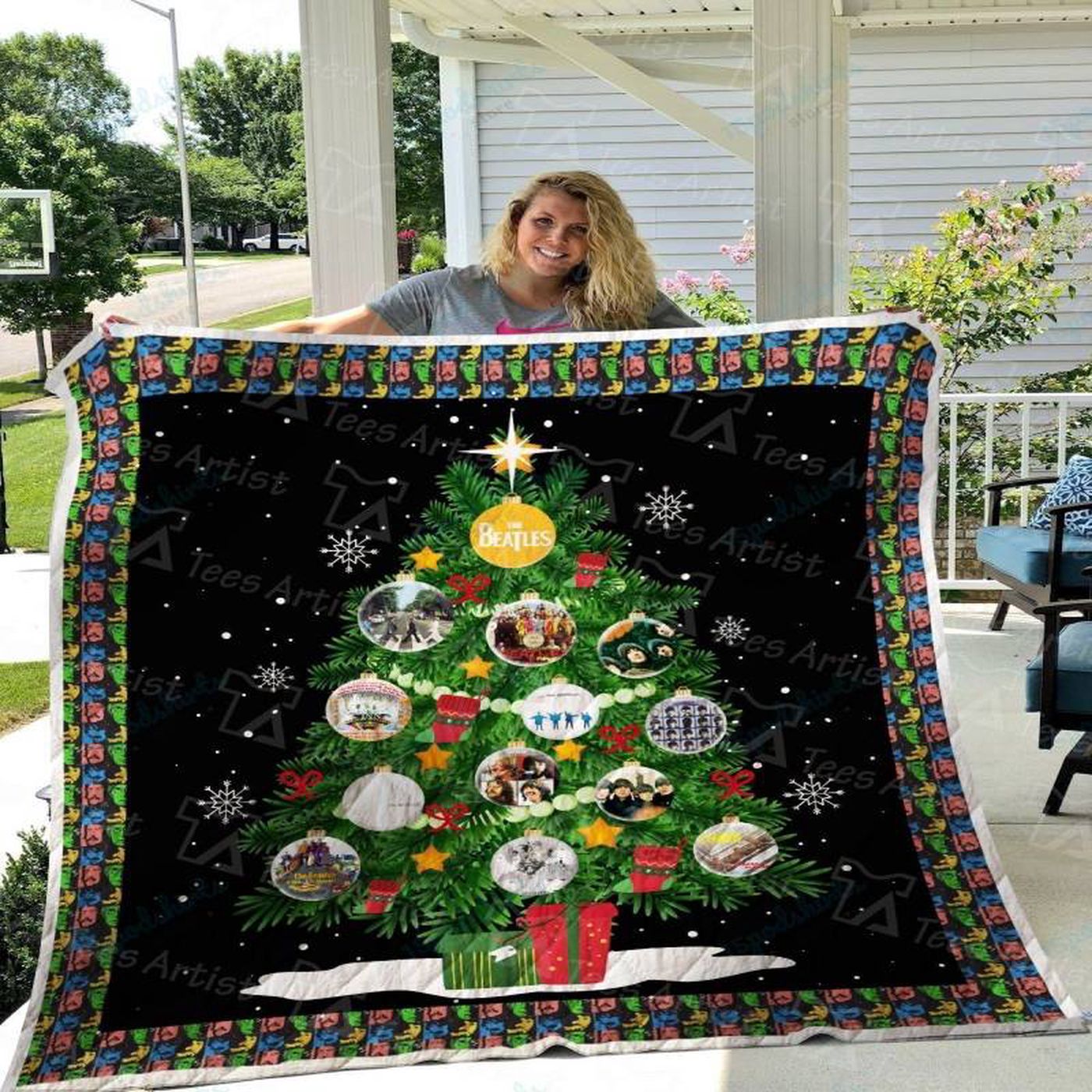 The Beatles Quilt Blanket 01444: Cozy Up with Iconic Band Memorabilia!