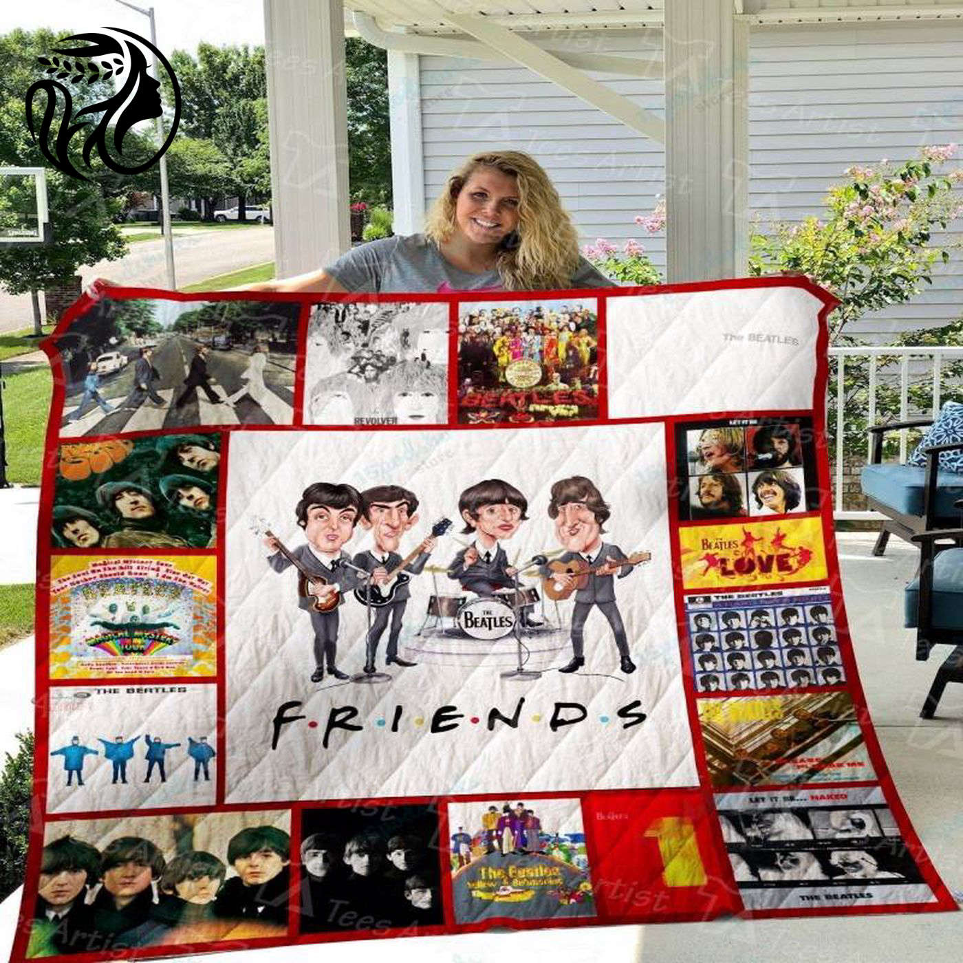 The Beatles Quilt Blanket 01647: Cozy Up with Iconic Band Artwork on this Limited Edition Bedspread