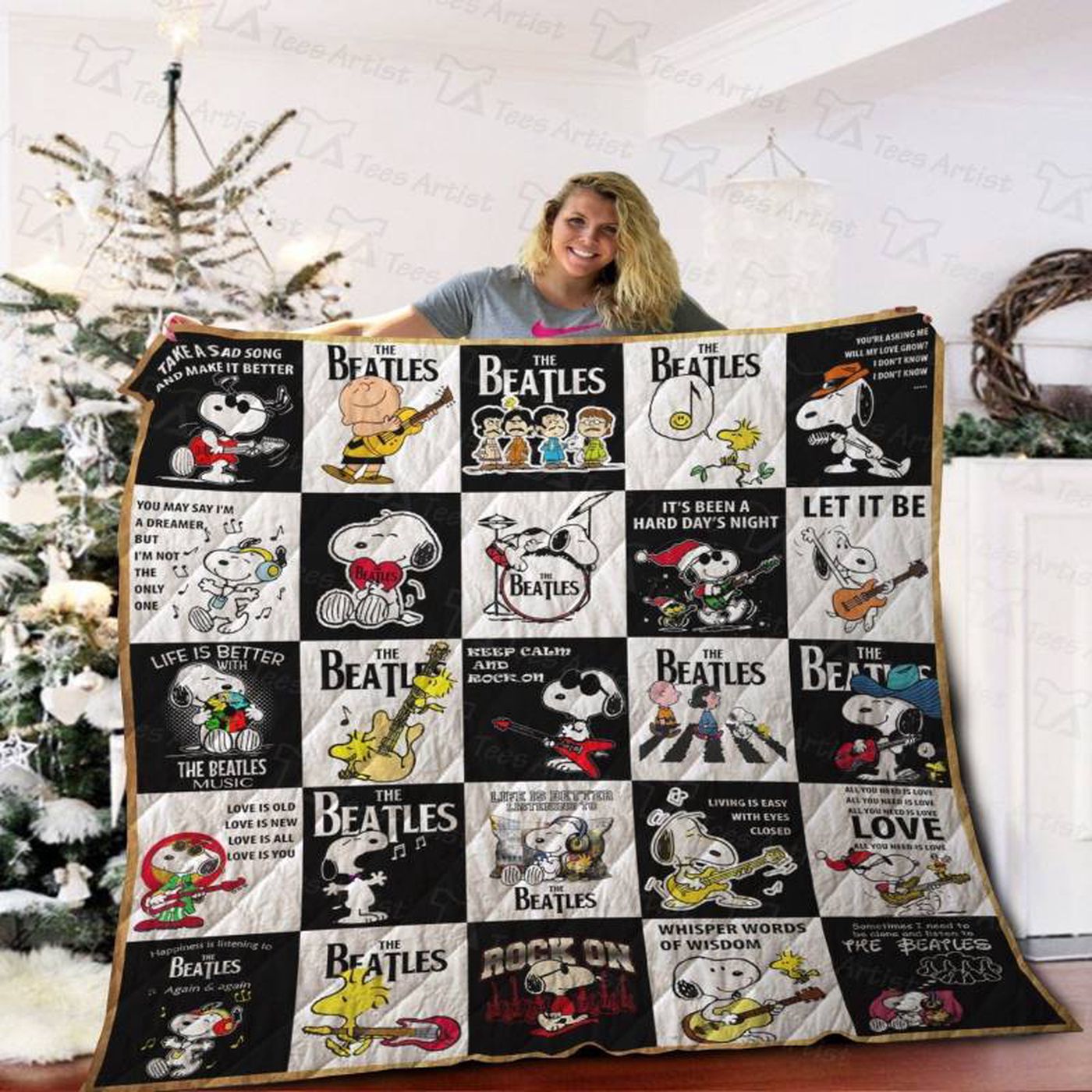 The Beatles Quilt Blanket 01998: Cozy Up with Iconic Band Memorabilia