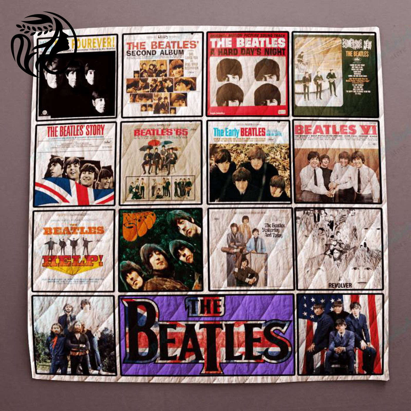 Cozy Up with The Beatles Quilt Blanket – Iconic Musical Memorabilia for Every Fan