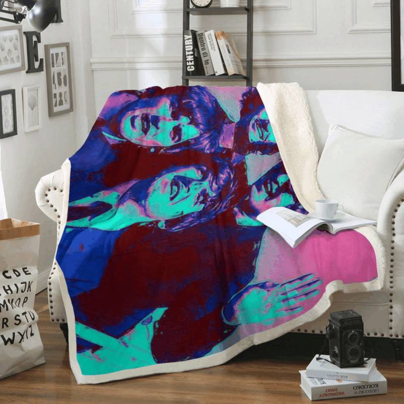 The Beatles Rock Band 1960 Fleece Blanket: Official English Rock Band Art for Fans