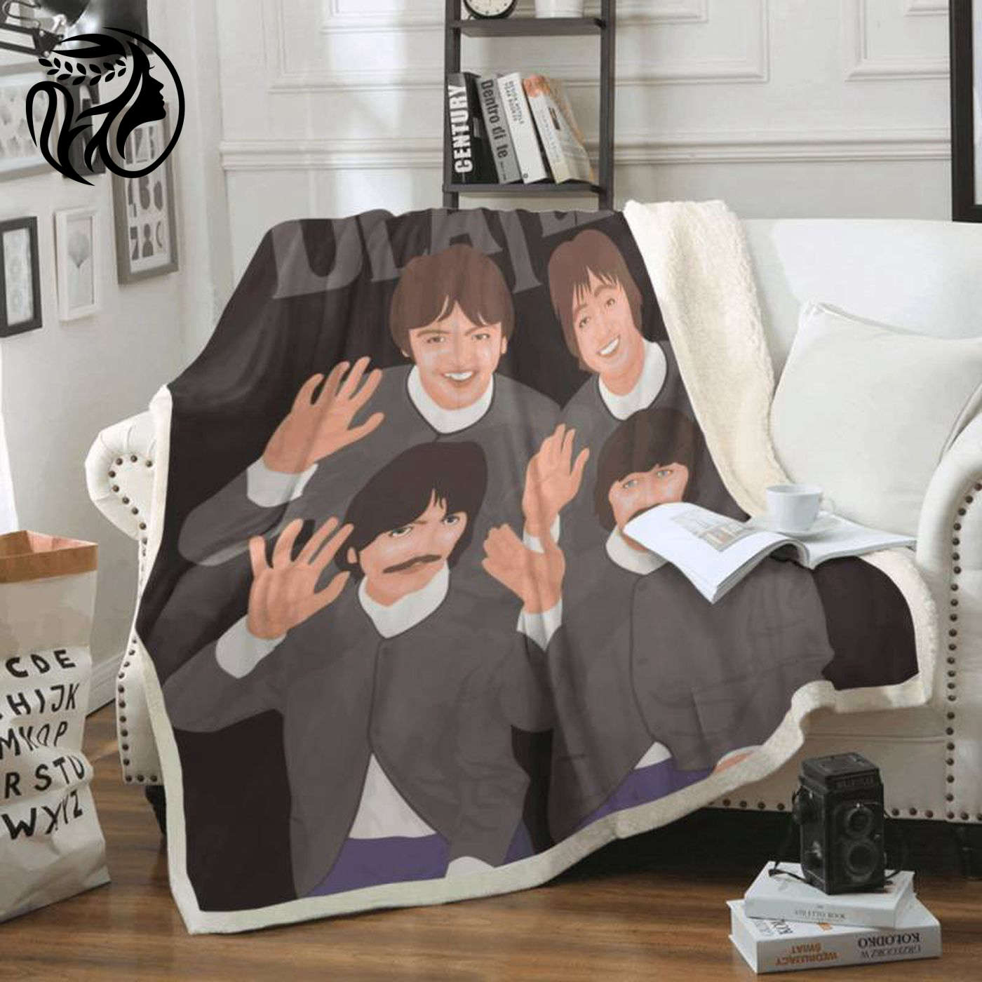 The Beatles Rock Band Fleece Blanket - Legendary English Art for Fans