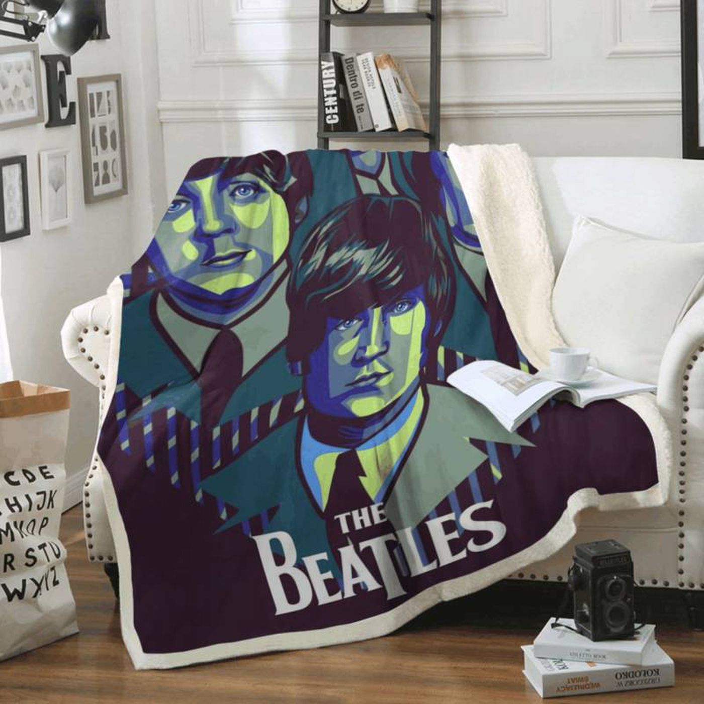 The Beatles Rock Band 1960 Legend Fleece Blanket: Stay Cozy with Iconic Music Memorabilia!