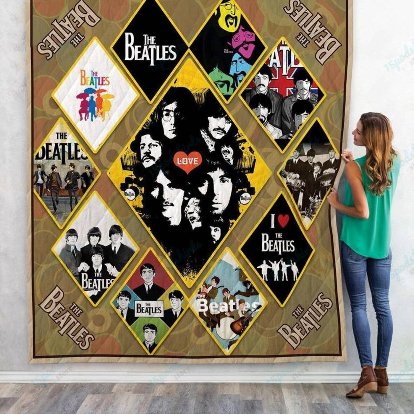 Experience the Iconic Beatles Special Quilt Blanket: A Nostalgic Tribute for Every Fan!