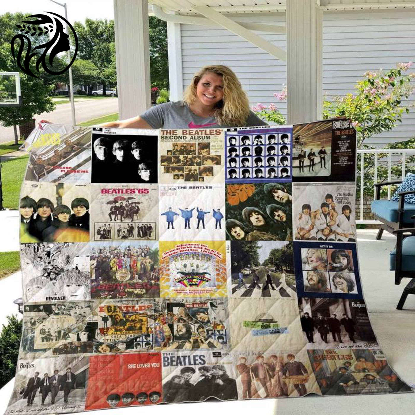 The Beatles Style Gift Blanket TH Gift Quilt: Cozy up with iconic vibes!