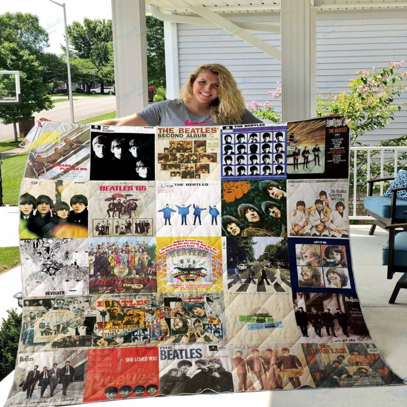 Beatles Style Gift Quilt Blanket: Cozy Iconic Tribute to The Beatles for Music Lovers – Limited Edition!