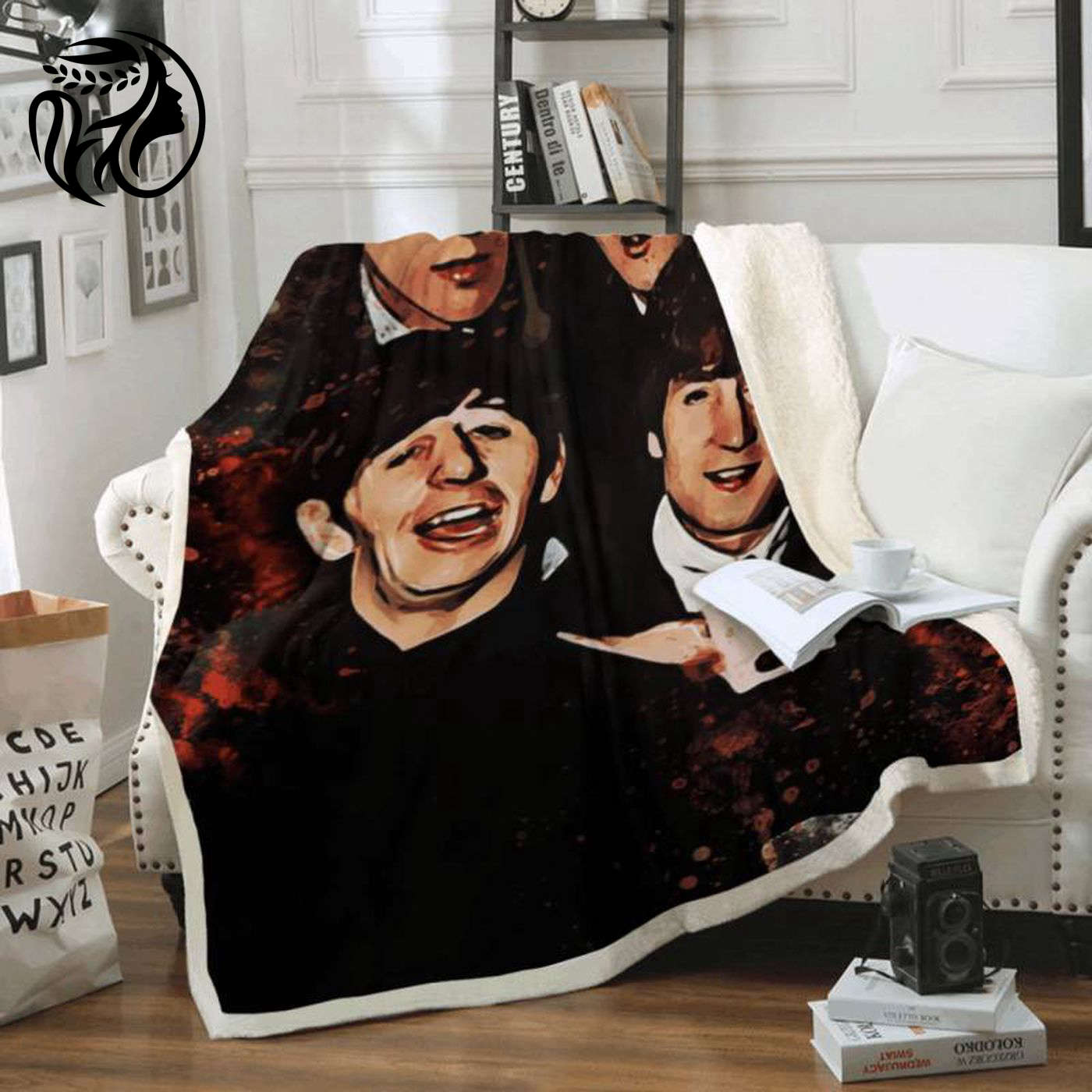 The Beatles Art Fleece Blanket – While My Guitar Gently Weeps Cozy and Stylish Tribute to the Iconic Band