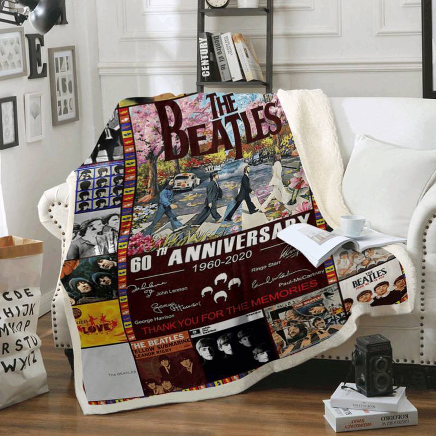 The Beatles Fleece Blanket – With A Little Help From My Friends – Cozy and Stylish!