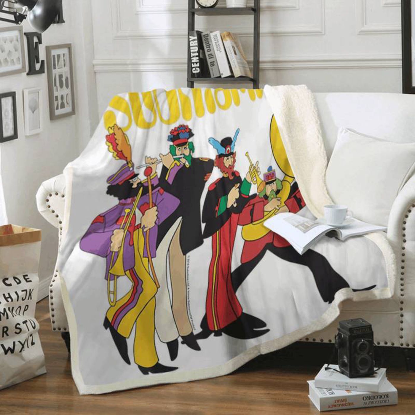 The Beatles Yellow Submarine Party Art Fleece Blanket: A Must-Have for Beatles Fans!