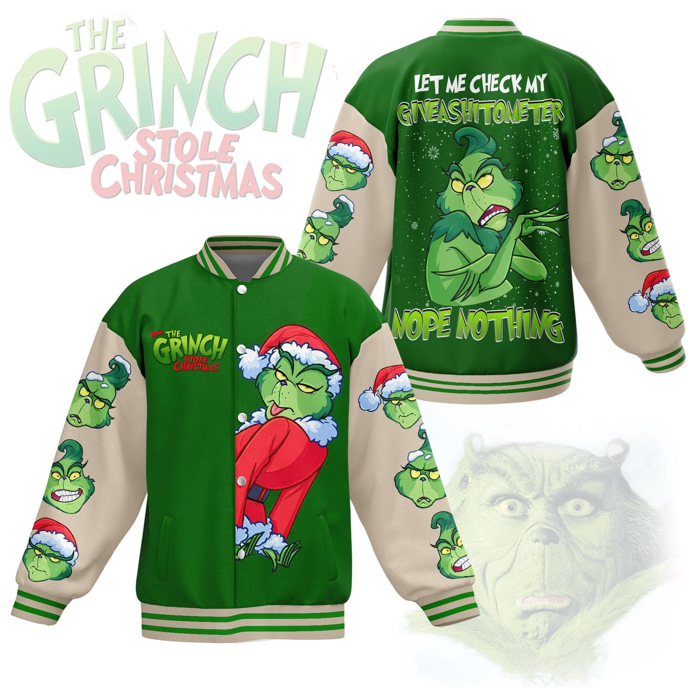 The Grinch New Premium Baseball Jacket Gift For Fan