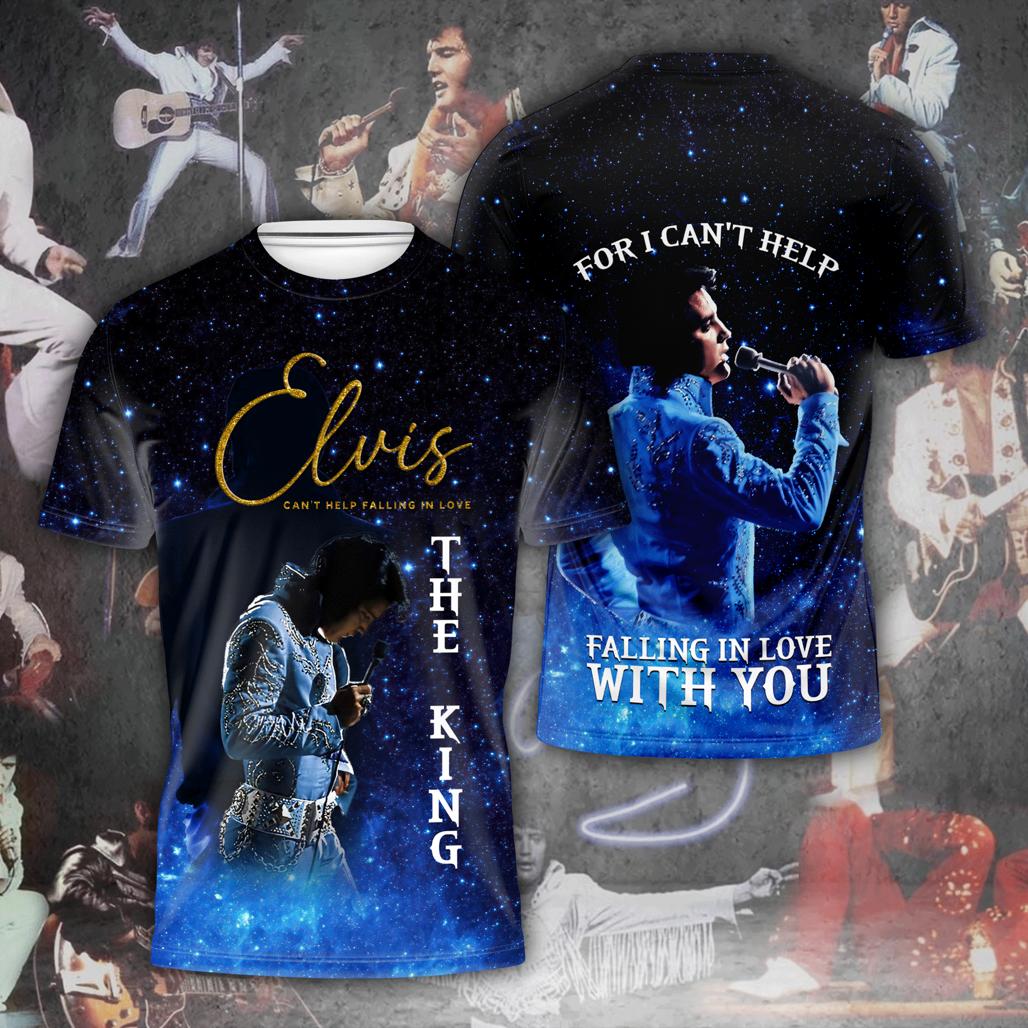 The King Elvis Presley Can’t Help Falling In Love 3D All Over Print Hoodie , Sweatshirt T-Shirts