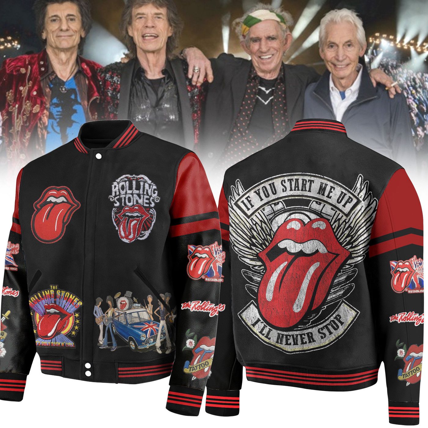 The Rolling Stones New Premium Baseball Jacket Gift For Fan The Rolling Stones New Premium Baseball Jacket Gift For Fan