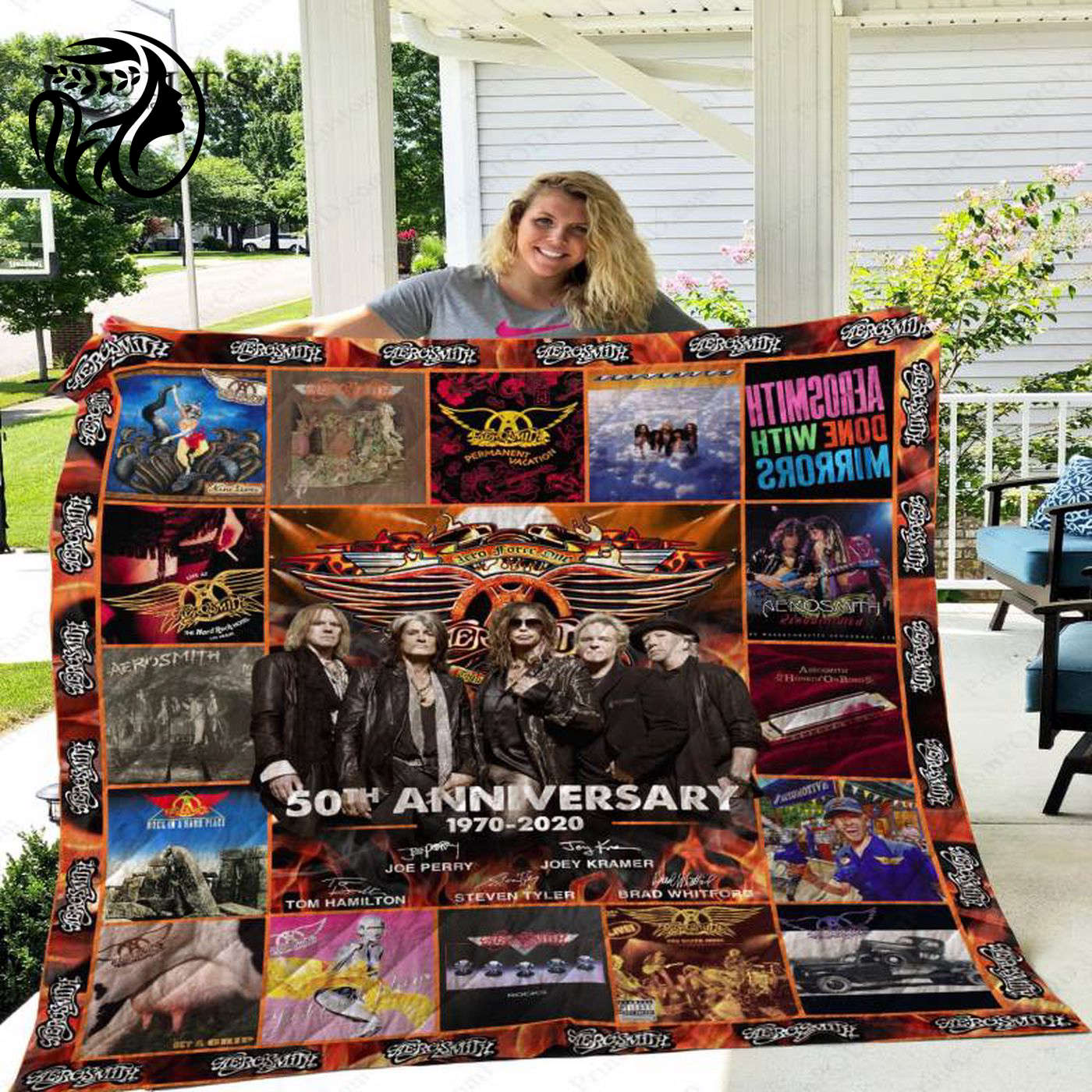 TLMus Aerosmith Quilt Blanket: Rock Your Bed with Iconic Band Artwork!