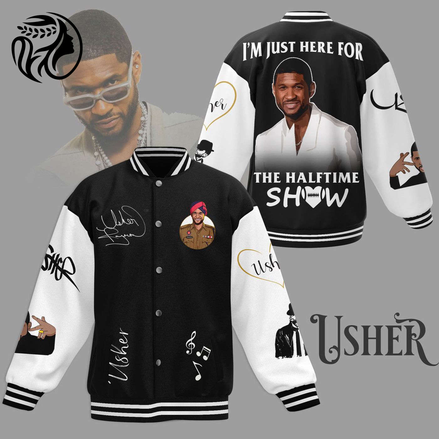 Usher New Premium Baseball Jacket Gift For Fan