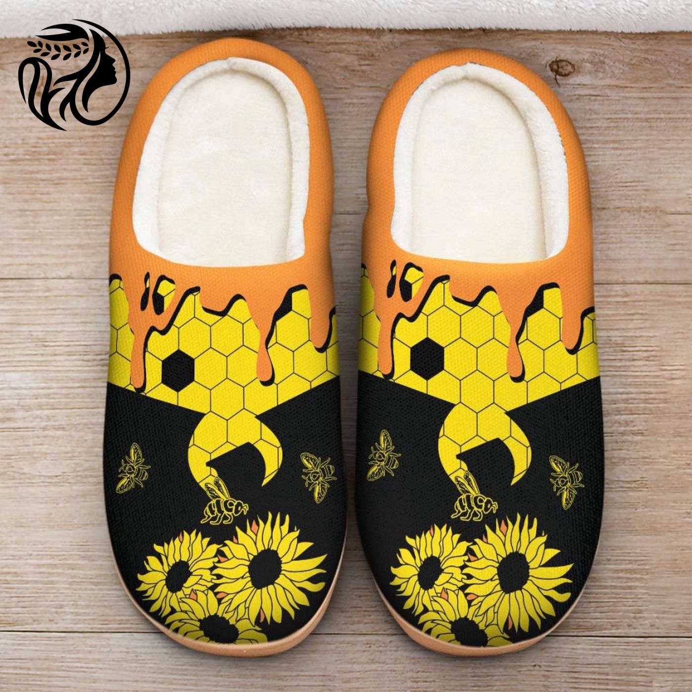 Wu-tang Bee and Sunflower Pattern Slipper