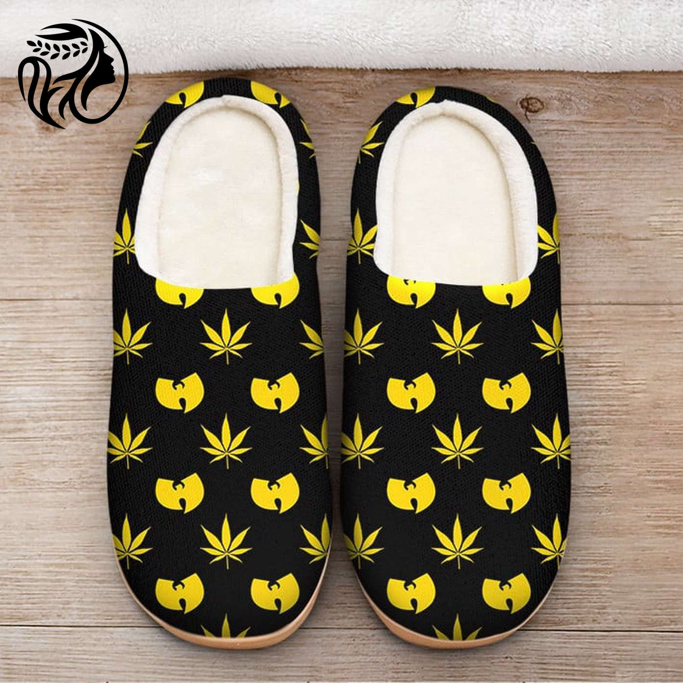 Wu-tang Logo and Leaf Slipper