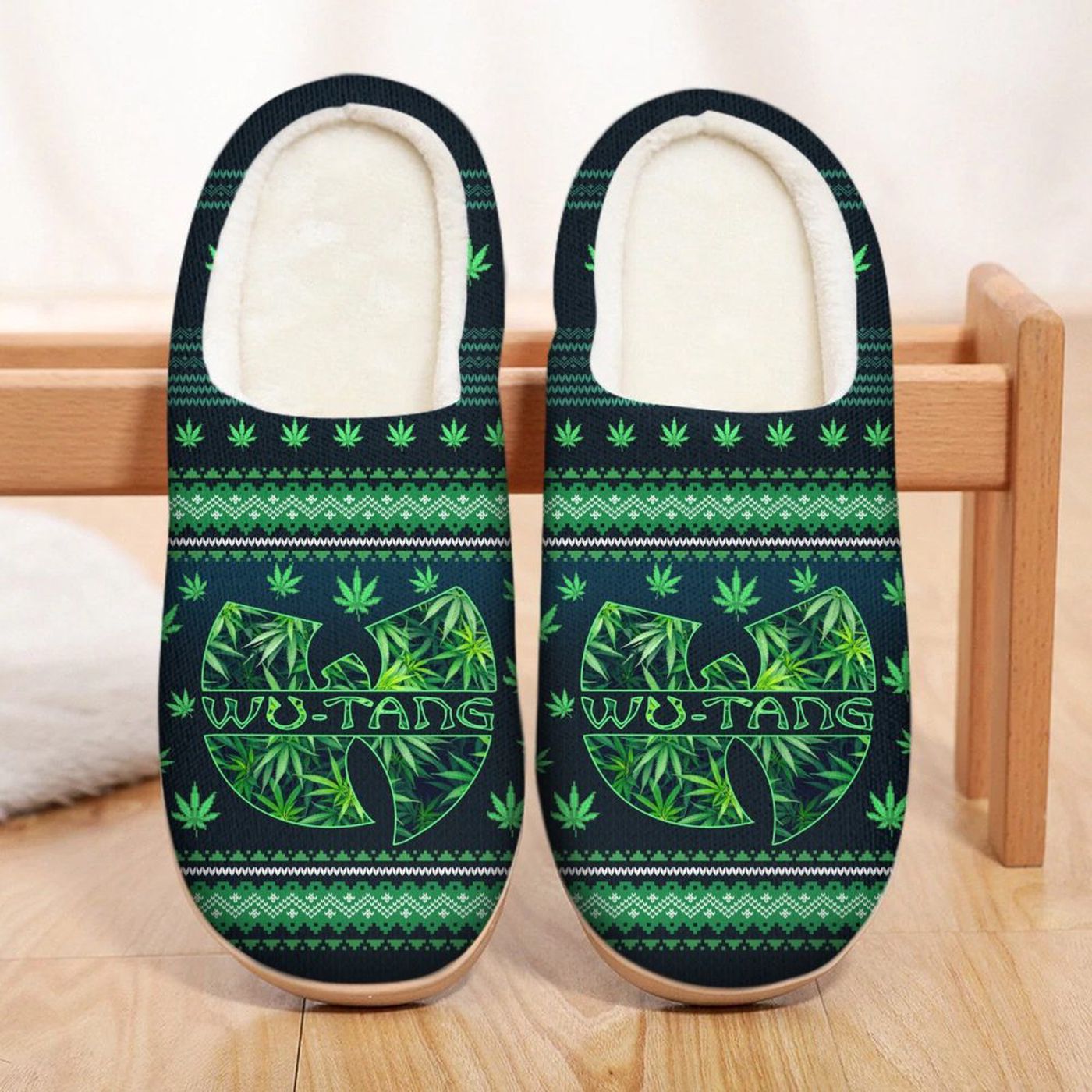 Wu-tang Logo Green Slipper