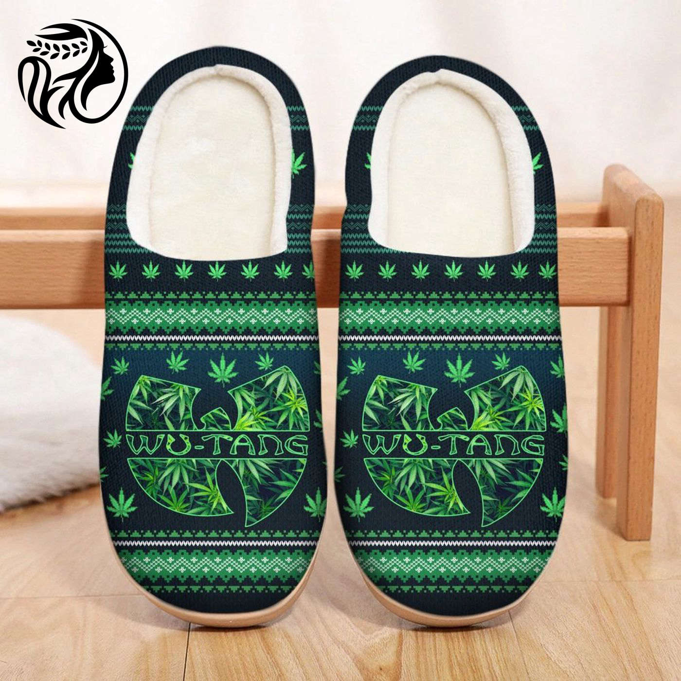 Wu-tang Logo Green Slipper