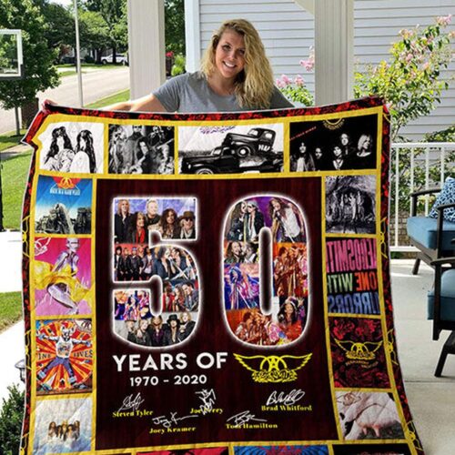 Rock in Style with Years of Aerosmith Quilt Blanket Th1807 – Perfect for Music Lovers!