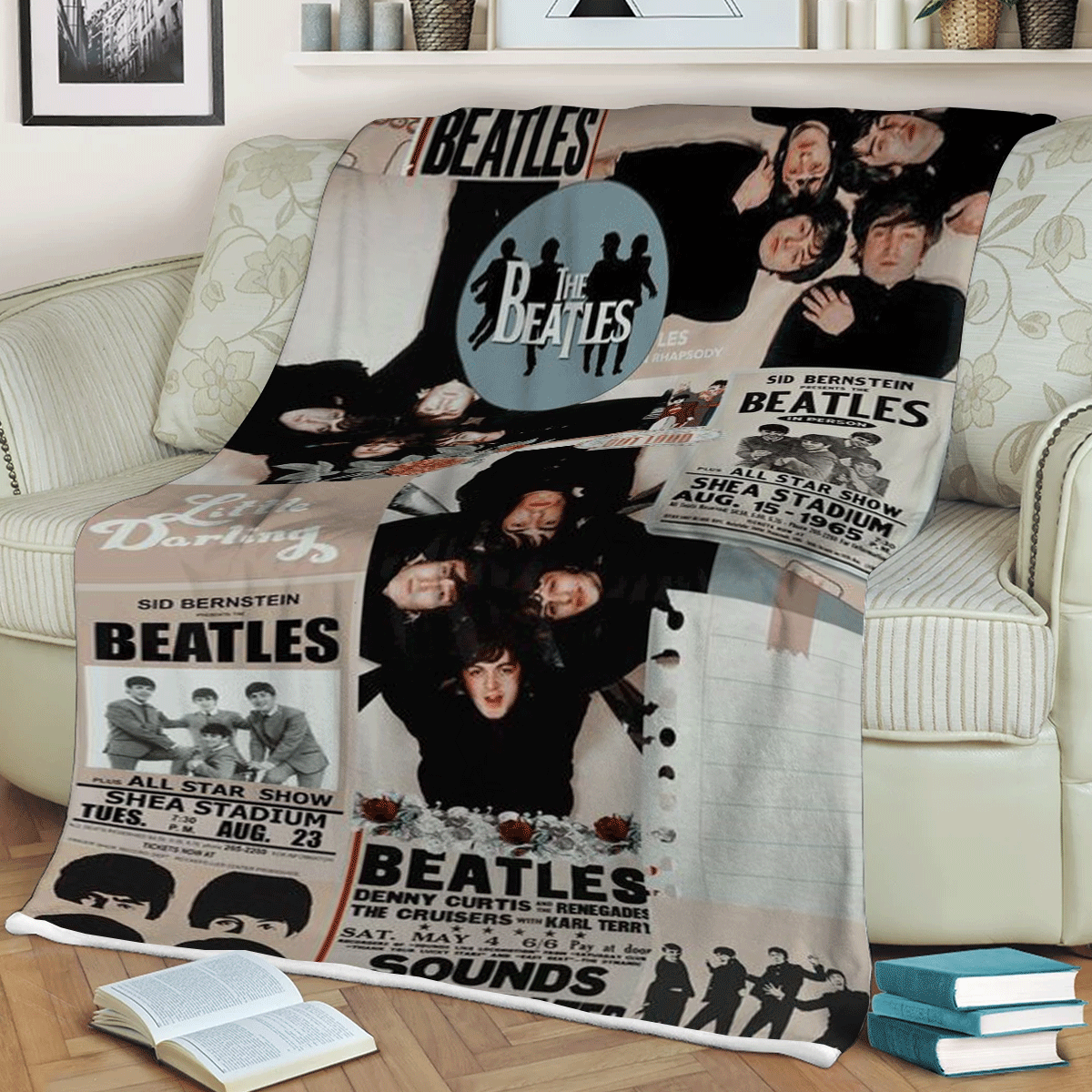 The Beatles Sherpa Fleece Quilt Blanket BL Gift – Thank You for the Memories!